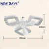 NEWDAYS brand's cross-border new led square three-blade fan light, E27 screw-top foldable fan light, energy-saving high-brightness remote-controlled dimming lighting ceiling fan with light Item Picture